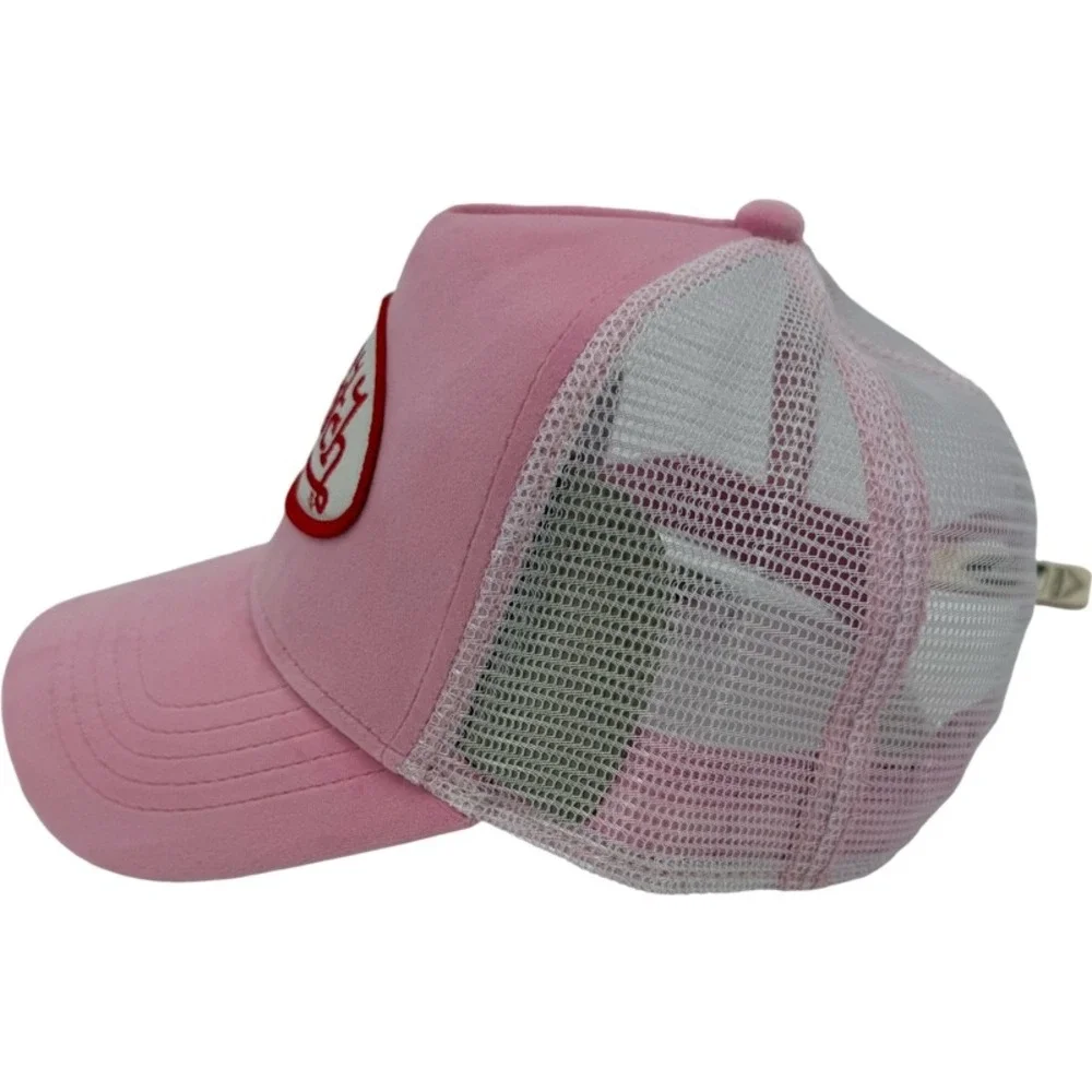 VON DUTCH NEW OS Trucker Hat Pink Velvet Velour Mesh Snapback Y2K Retro Logo